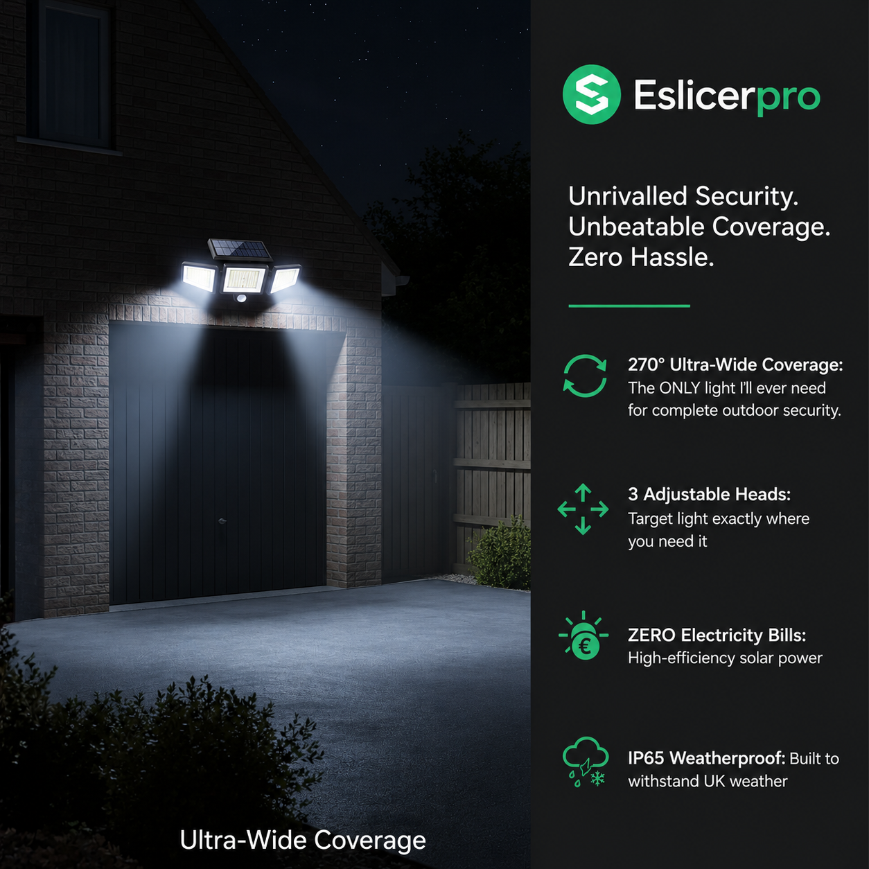 V70 PRO | The 270° Auto-Sensor Security Light