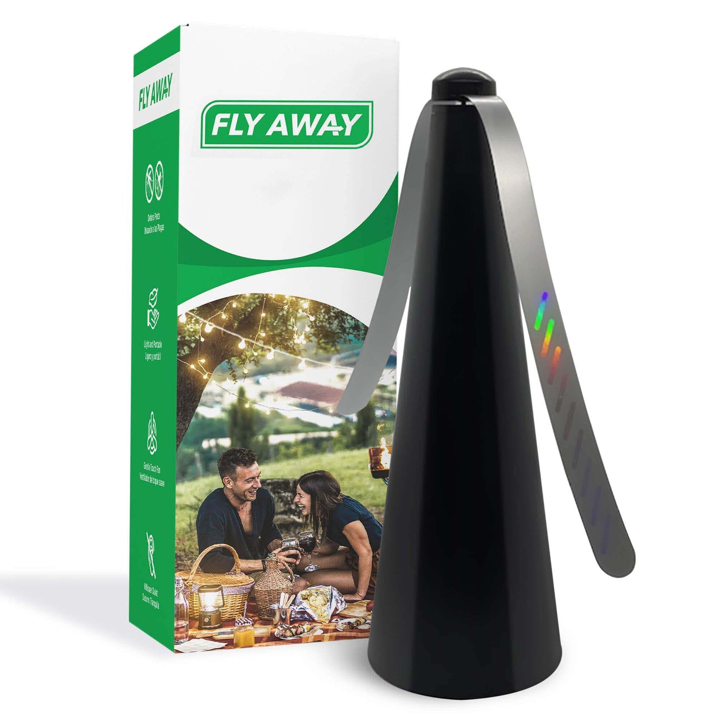 Fly Away Tabletop Fly Fans - Repel Flies and Other Flying Pests Away from Food & Drinks